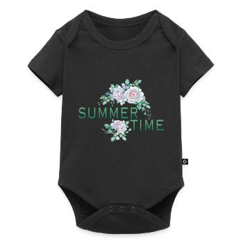 Roses - Baby Premium short-sleeve bodysuit - black - Front