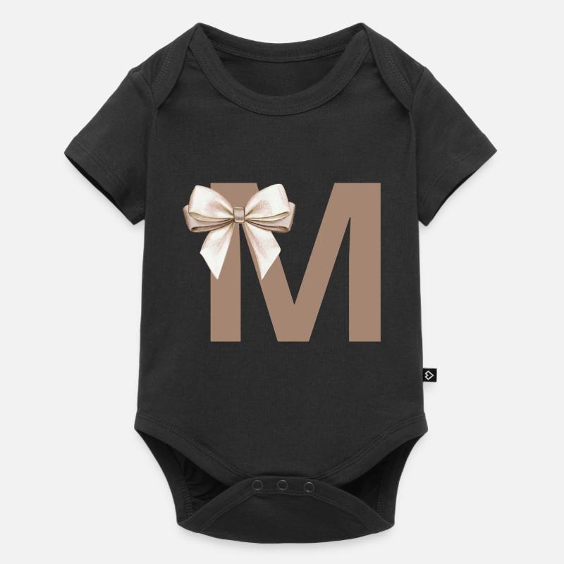 Buchstabe M Knoten - Baby Premium Kurzarmbody - Schwarz