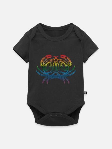 Krebs - Baby Premium Kurzarmbody - Schwarz