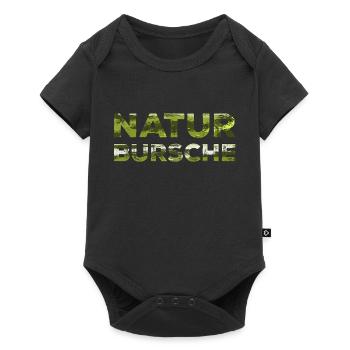 Nature Boy Forest Motif Lettering - Baby Premium short-sleeve bodysuit - black - Front