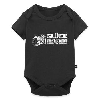 Fotografen Glück Kamera - Baby Premium Kurzarmbody - Schwarz - Vorne