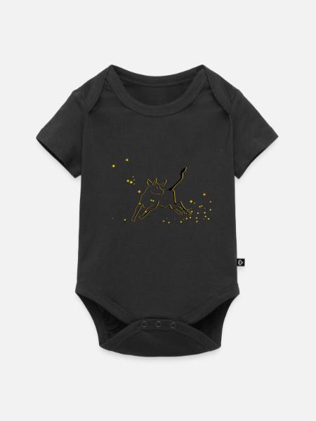 Sternzeichen Stier - Baby Premium Kurzarmbody - Schwarz
