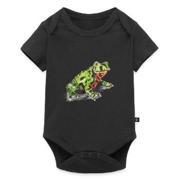 unke - Baby Premium Kurzarmbody - Schwarz - Vorne