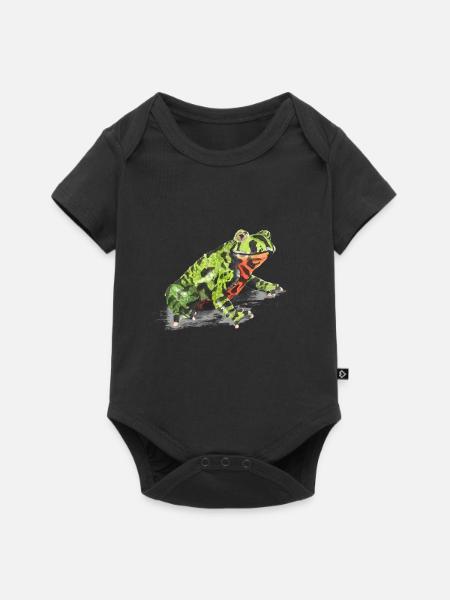 unke - Baby Premium Kurzarmbody - Schwarz
