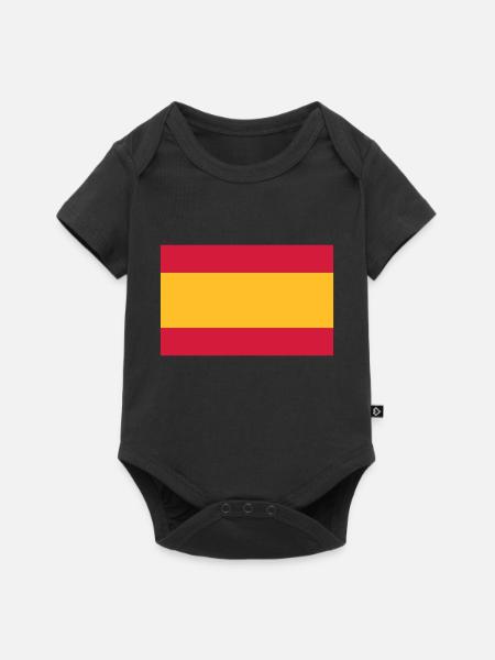 spanien - Baby Premium Kurzarmbody - Schwarz