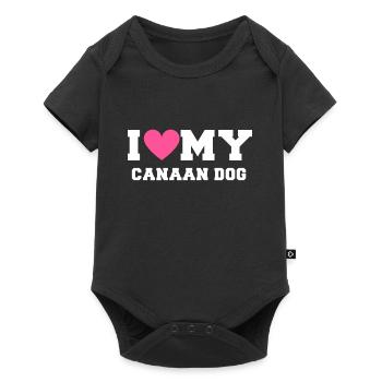 I love my Canaan Dog - Baby Premium Kurzarmbody - Schwarz - Vorne