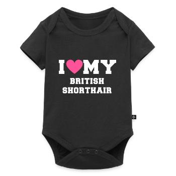 I love my British Shorthair - Baby Premium short-sleeve bodysuit - black - Front