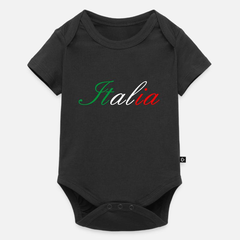 Italia écriture couleur drapeau - Body à manches courtes Premium Bébé - noir