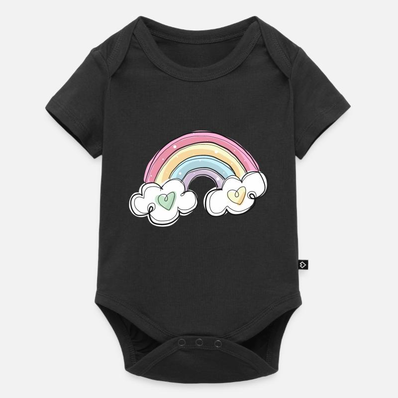REGENBOGEN - Baby Premium Kurzarmbody - Schwarz