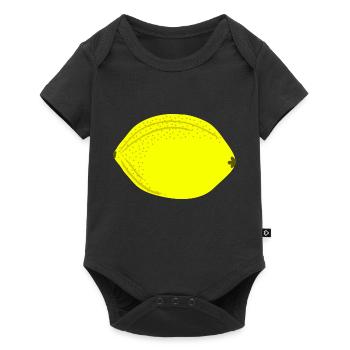 Bang citron jaune, fruits, idée cadeau - Body à manches courtes Premium Bébé - noir - Devant