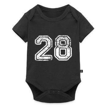 28 - Baby Premium Kurzarmbody - Schwarz - Vorne