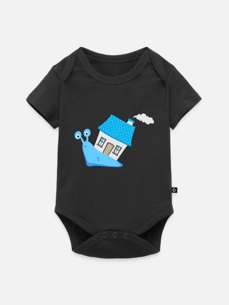 HausTier (Blue-Slug-Edition) - Baby Premium Kurzarmbody - Schwarz