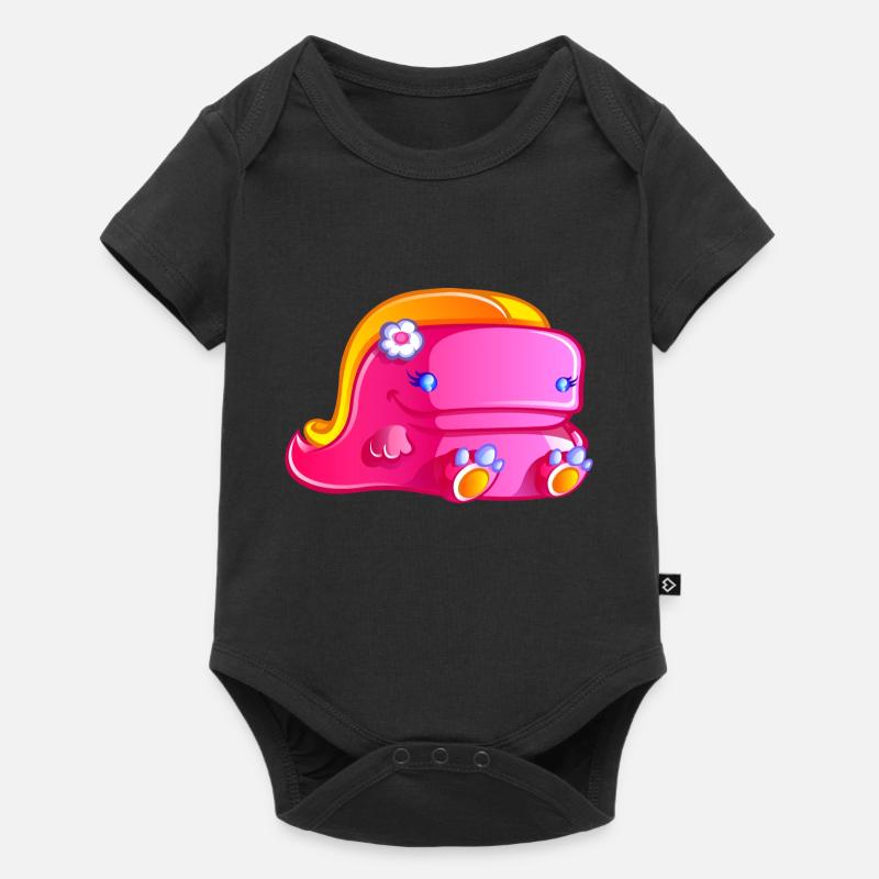 Fleurette le dinosaure - Body à manches courtes Premium Bébé - noir