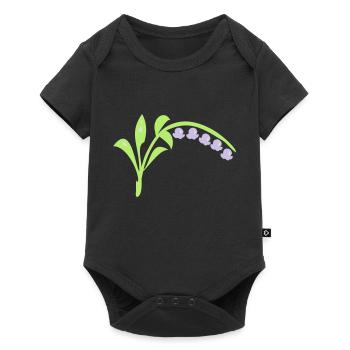 Valley of lilies flowers - Baby Premium short-sleeve bodysuit - black - Front
