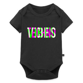 TECHNO VIBES - Baby Premium Kurzarmbody - Schwarz - Vorne