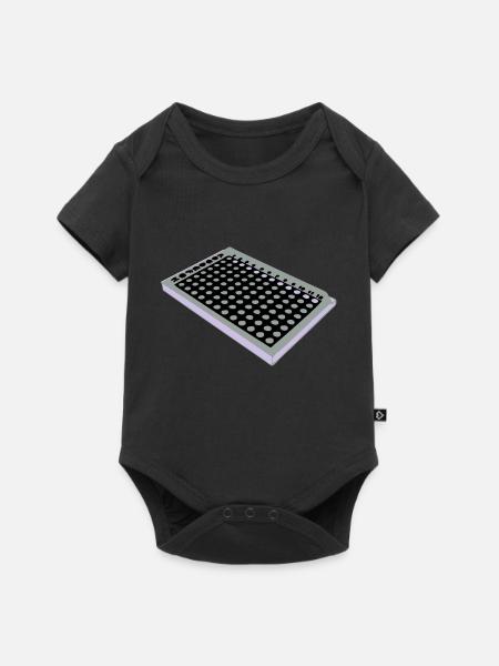96 Bien Plate / 96 plaque perforée - Body à manches courtes Premium Bébé - noir