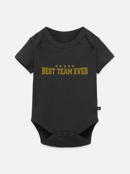Beste Team aller Zeiten - Baby Premium Kurzarmbody - Schwarz