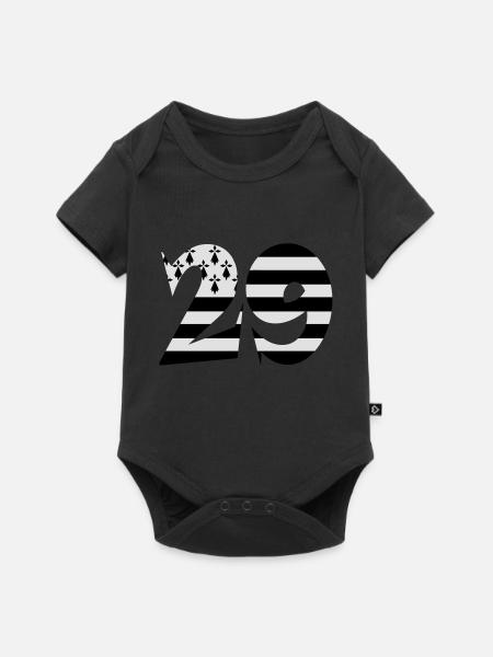29 Britannien Flagge - Baby Premium Kurzarmbody - Schwarz