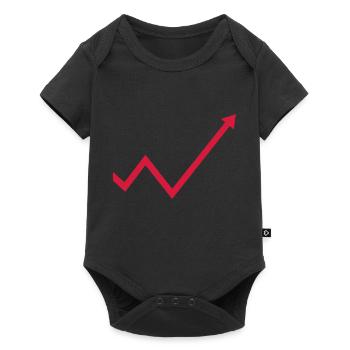 wachstum - Baby Premium Kurzarmbody - Schwarz - Vorne