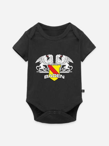 Baden Logo Greifen - Baby Premium Kurzarmbody - Schwarz