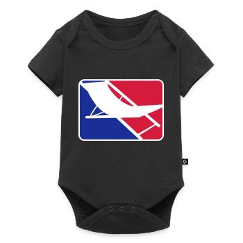 sport logo deck chair beach chair holiday st - Baby Premium short-sleeve bodysuit - black - Front