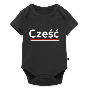 Hello - welcome in Polish - Baby Premium short-sleeve bodysuit - black - Front