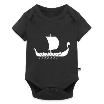 Wikinger - Baby Premium Kurzarmbody - Schwarz - Vorne