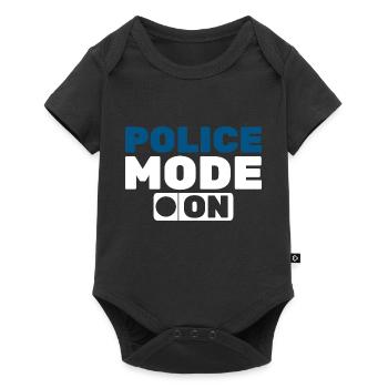 Mode police sur cadeau drôle - Body à manches courtes Premium Bébé - noir - Devant