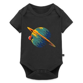 Planète Saturne - Body à manches courtes Premium Bébé - noir - Devant