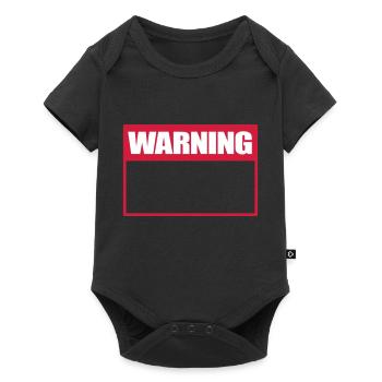 Warning Sign Warning Sign Warning - Baby Premium short-sleeve bodysuit - black - Front