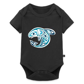 baleine - Body à manches courtes Premium Bébé - noir - Devant