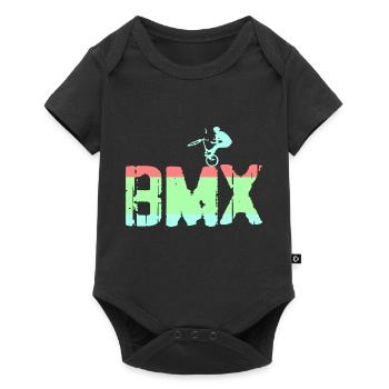 bmx - Baby Premium short-sleeve bodysuit - black - Front