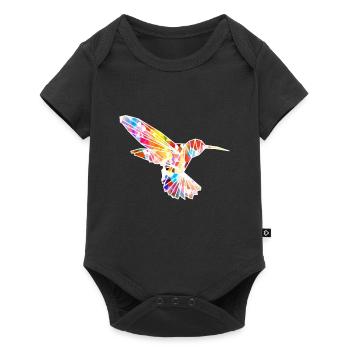 Hummingbird Mosaic - Baby Premium short-sleeve bodysuit - black - Front
