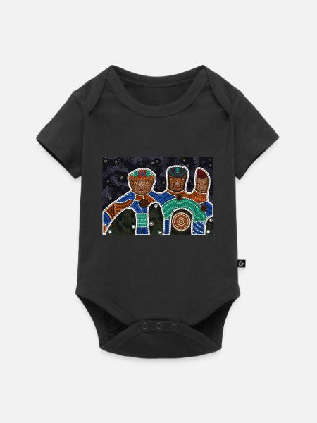 Freundschaft - Baby Premium Kurzarmbody - Schwarz
