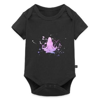 Yoga Asana Art - Baby Premium short-sleeve bodysuit - black - Front