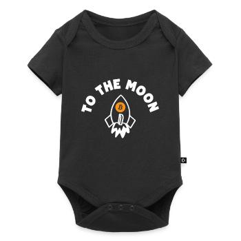 Crypto-monnaies à la fusée Bitcoin Lune - Body à manches courtes Premium Bébé - noir - Devant