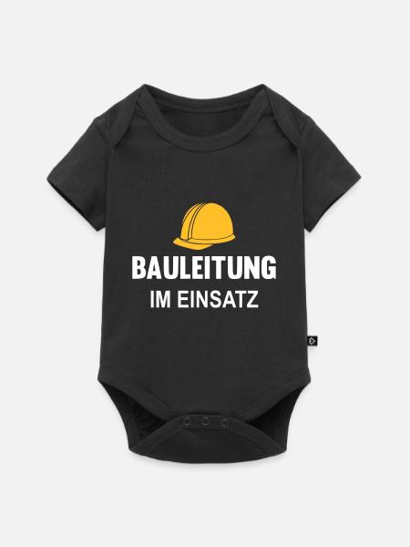 Bauleitung im Einsatz - Baby Premium Kurzarmbody - Schwarz