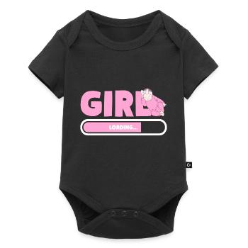 BABY GIRL LOADING Parents Grossesse - Body à manches courtes Premium Bébé - noir - Devant