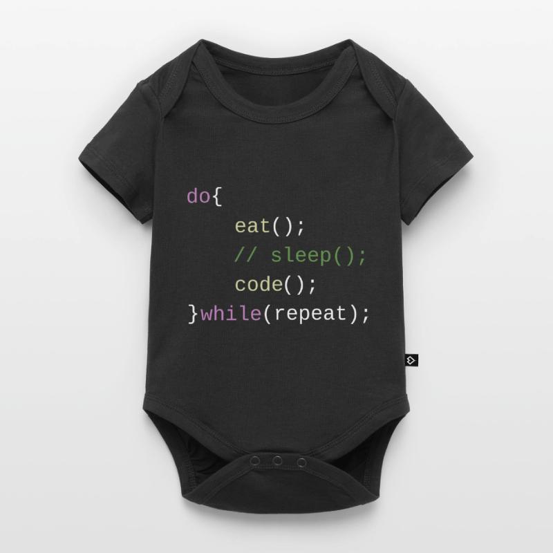 Eat Sleep Code Repeat - Code Design Baby Premium Kurzarmbody