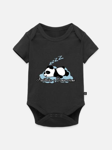 Anesthésie et réanimation Panda - Body à manches courtes Premium Bébé - noir