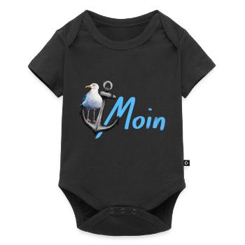 Möwe - Baby Premium Kurzarmbody - Schwarz - Vorne