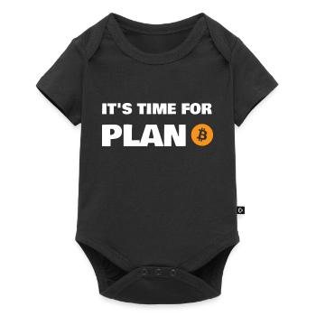 Il est temps pour plan B Bitcoin Crypto BTC - Body à manches courtes Premium Bébé - noir - Devant