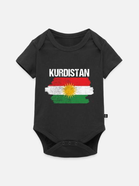 Kurdistan BytheManzanitas - Baby Premium Kurzarmbody - Schwarz