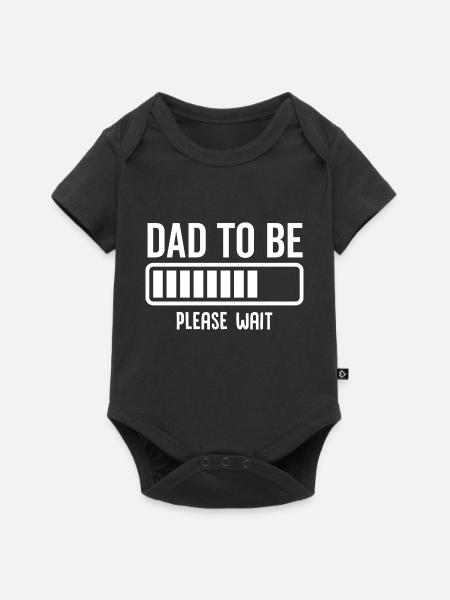 Dad To Be Please Wait - Baby Premium kortärmad bodysuit - svart