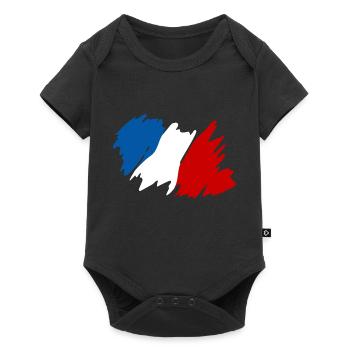 France French flag Frenchman France decoration - Baby Premium short-sleeve bodysuit - black - Front