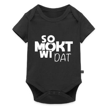 So mokt wi dat!! Plattdeutscher Spruch - Baby Premium Kurzarmbody - Schwarz - Vorne