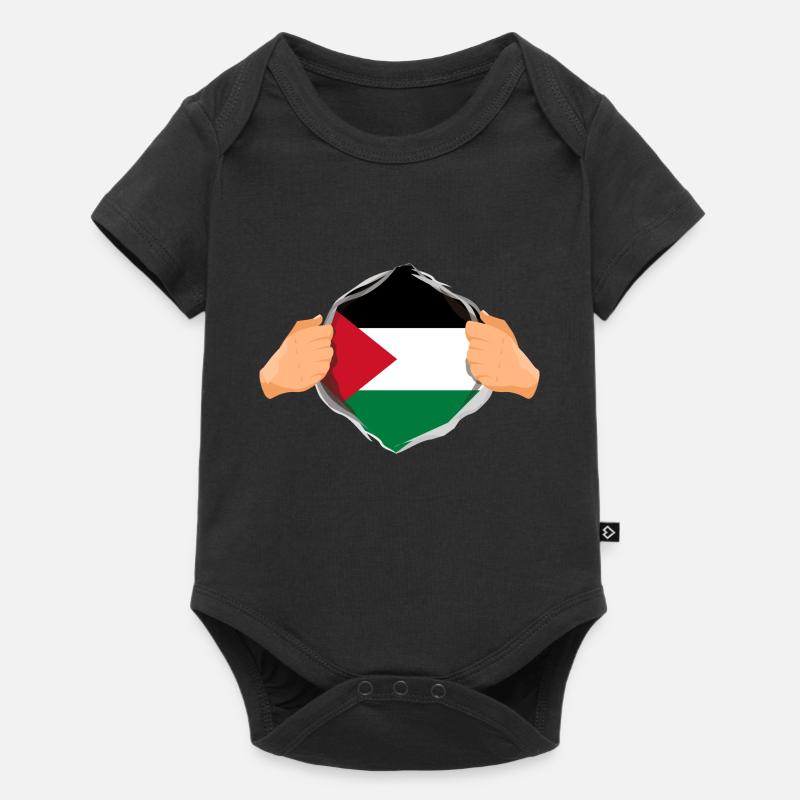 Strong Palestinian Hero Fun Gift - Body à manches courtes Premium Bébé - noir