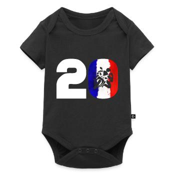 Moto number 20 France Motorcycle Motorsport - Baby Premium short-sleeve bodysuit - black - Front