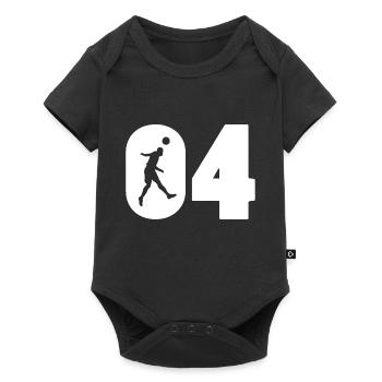 Football player number 04 jersey - Baby Premium short-sleeve bodysuit - black - Front