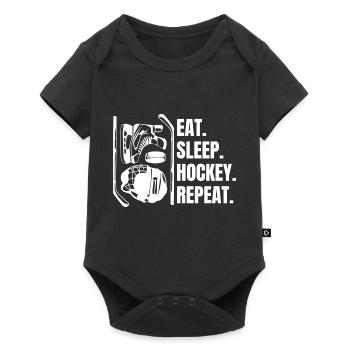 Équipe de hockey sur glace Hockey sur glace Sports d’hiver Hockey sur glace Hockey sur glace - Body à manches courtes Premium Bébé - noir - Devant